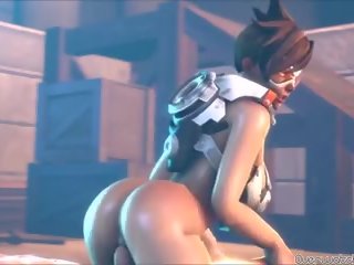 มีตัณหา สั้น ผม tracer จาก overwatch ได้รับ ระยำ ยาก