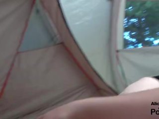 Publik camping : rumaja fuck in a tent