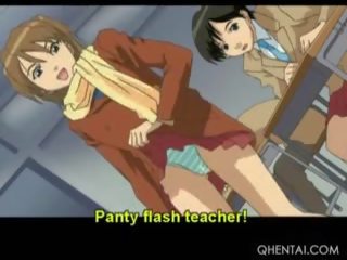 Lusty Hentai daughter Blowing Huge peter On Knees