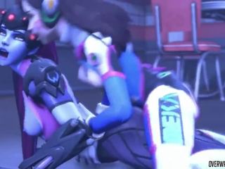 Terrific Big Dicked Widowmaker Futa Fucking Hard with Heroes