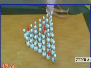 Subtitled Japanese Amateur Bowling Game With Foursome