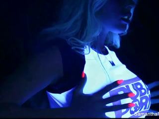 Samantha Saint's black-light Halloween