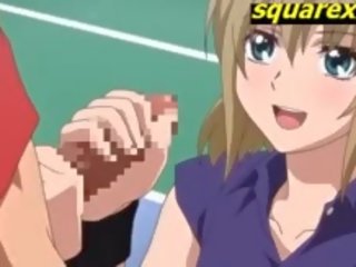 Scopata su tennis corte hardcore anime spettacolo